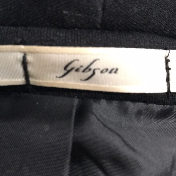 GIBSON womens black one button stretchy blazer size Small 3/4 sleeve - Picture 11 of 13